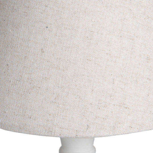 Small White Wooden Table Lamp