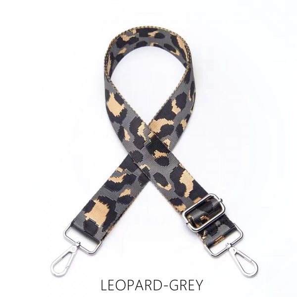 Bag Strap thin - Grey Leopard