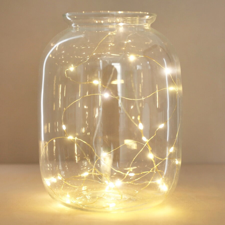 30 Battery Powered LED Gold Wire String Lights