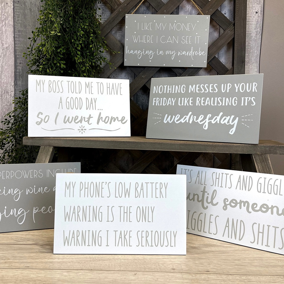 Humorous Hanging Signs