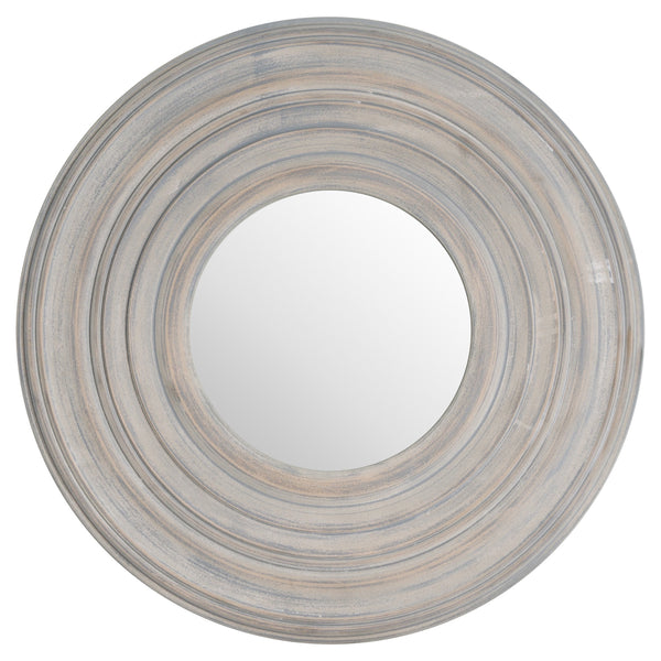 Grey Round Mirror