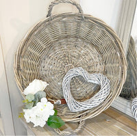 Natural Wicker Tray Basket - 2 sizes