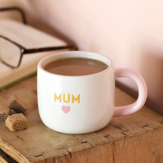 Pink Heart Mum Mug