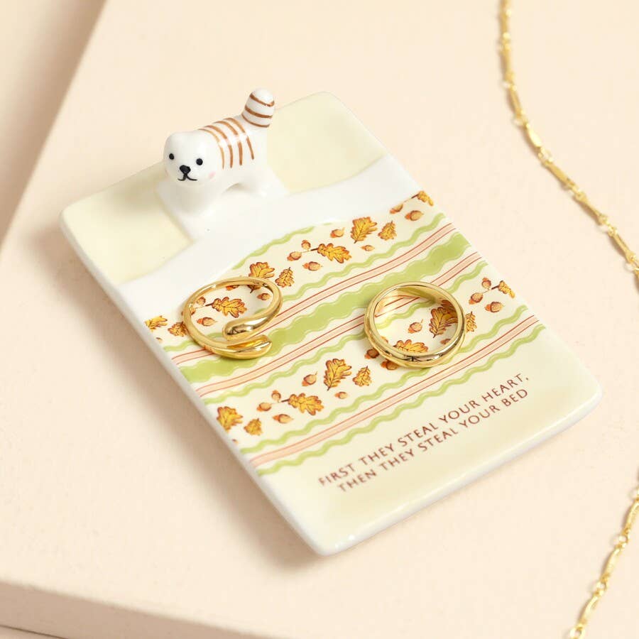 Ceramic ‘They Steal Your Bed Cat’ Trinket Dish