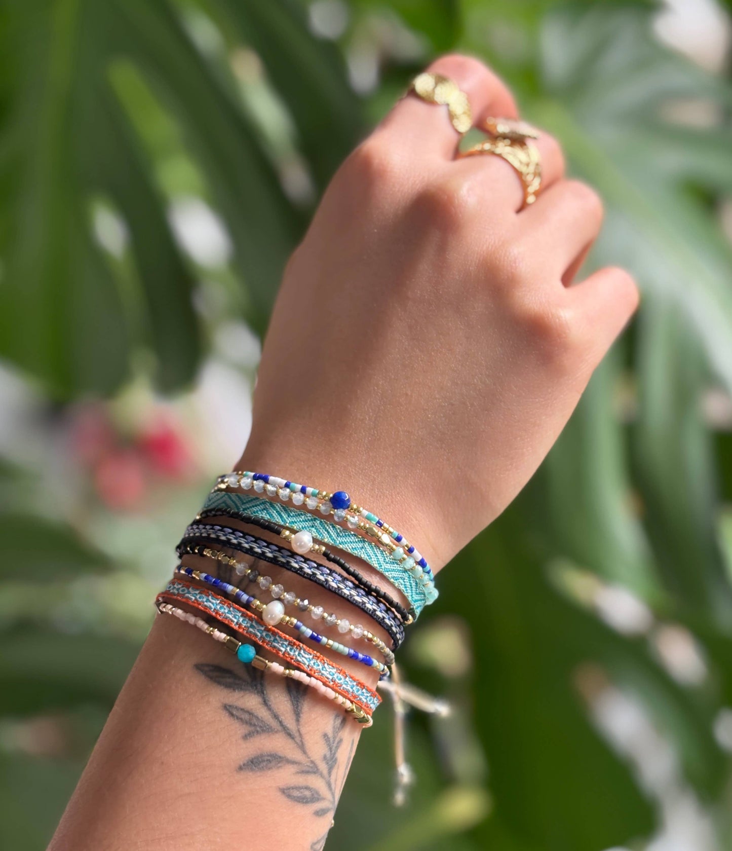 Japanese Miyuki Bracelet Set of 3 Turquoise OR63