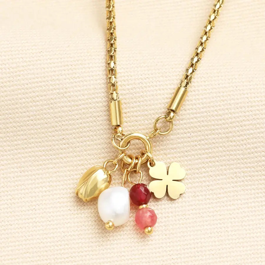 Clover & Barrel Charm Necklace