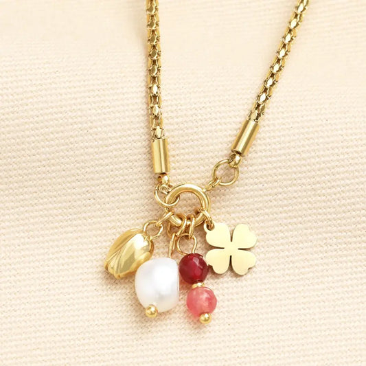 Clover & Barrel Charm Necklace