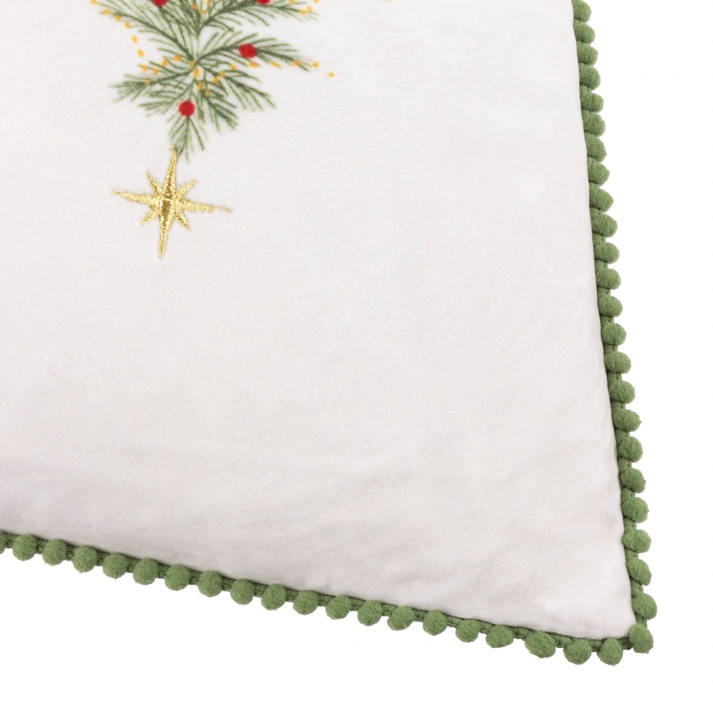 Twinkling Tree Trio Embroidered Cushion 30 x 50cm