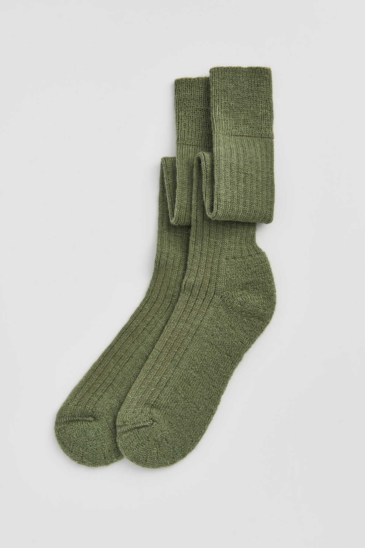 Glen Green Wool Knee High Socks: Glen Green / Small (UK 4-7)