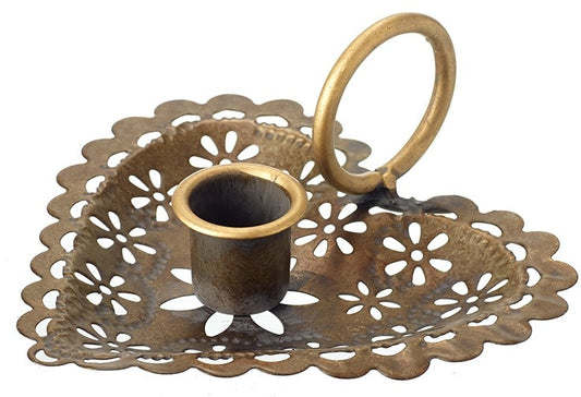 Heart Shaped Metal Candle Holder