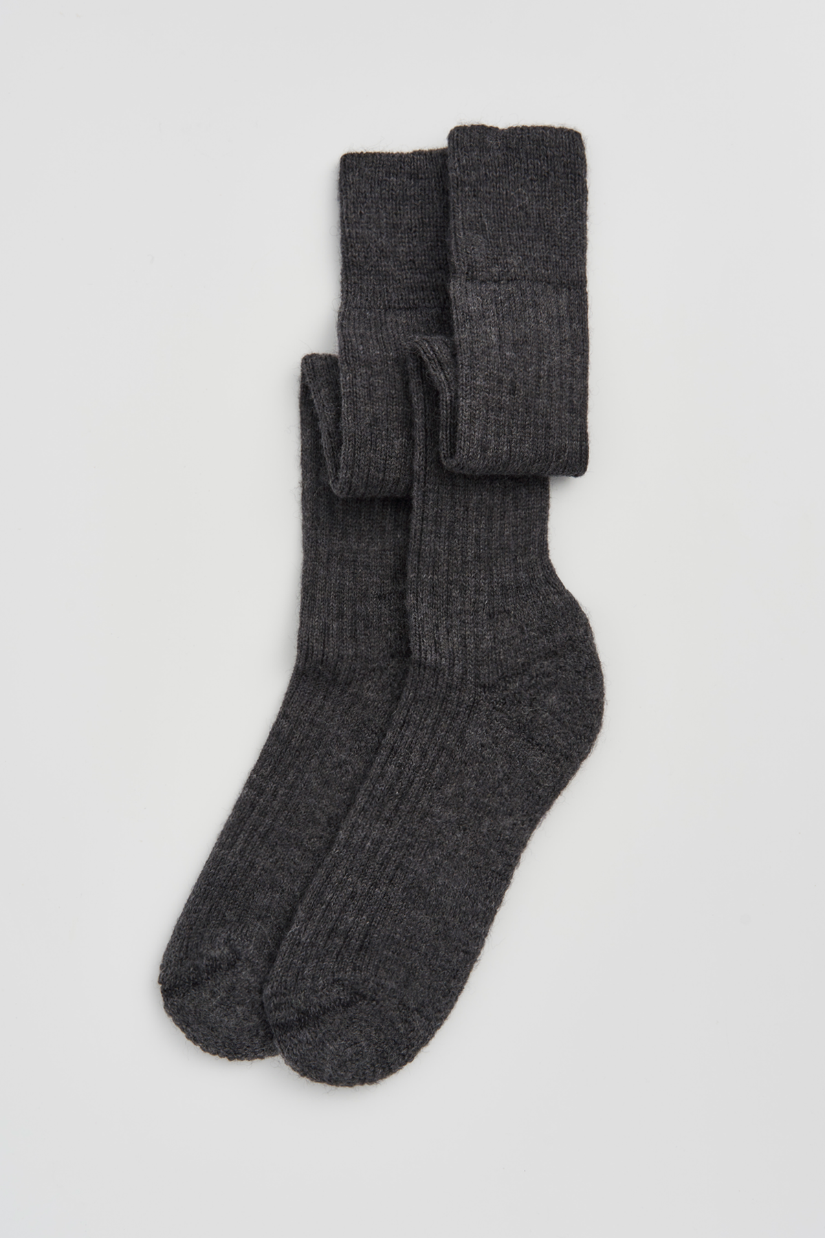 Storm Grey Wool Knee High Socks: Storm Grey / Small (UK 4-7)