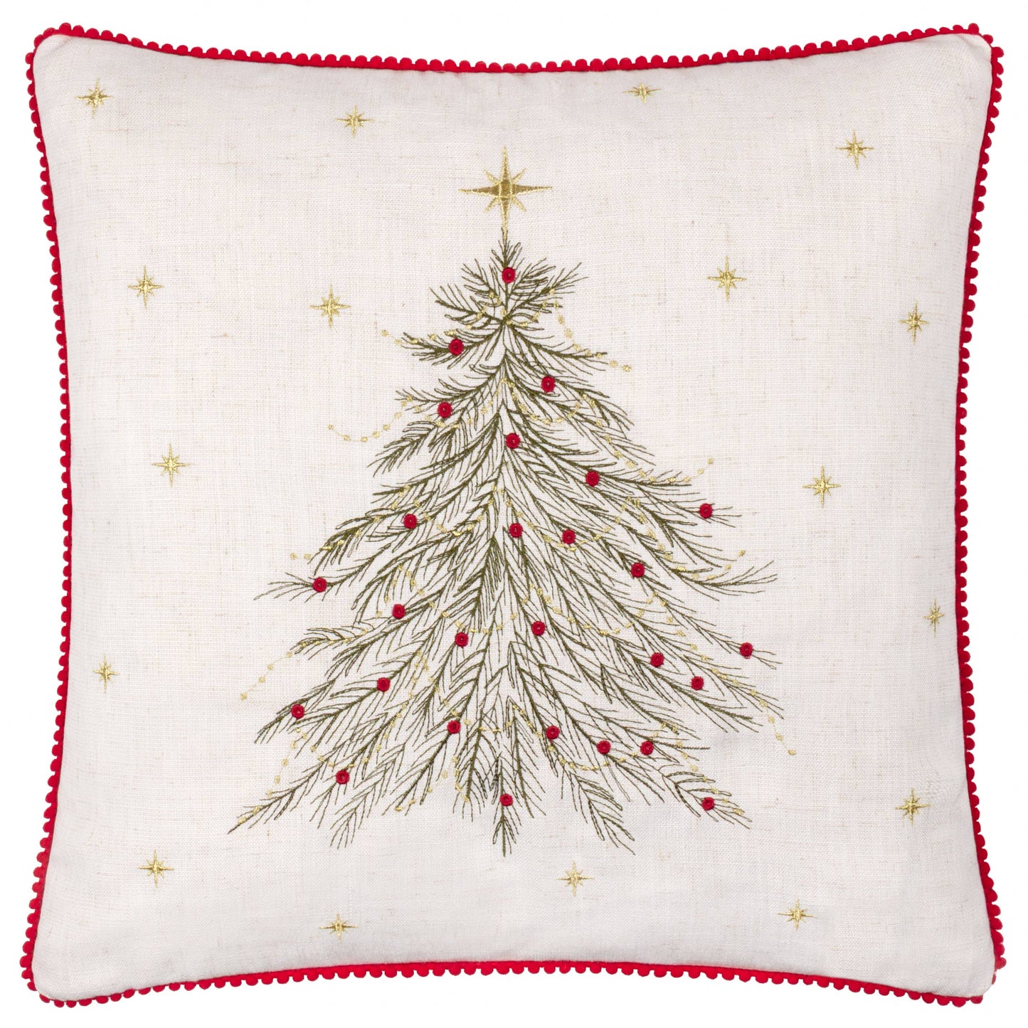 Twinkling Tree Embroidered Cushion 45 x 45cm