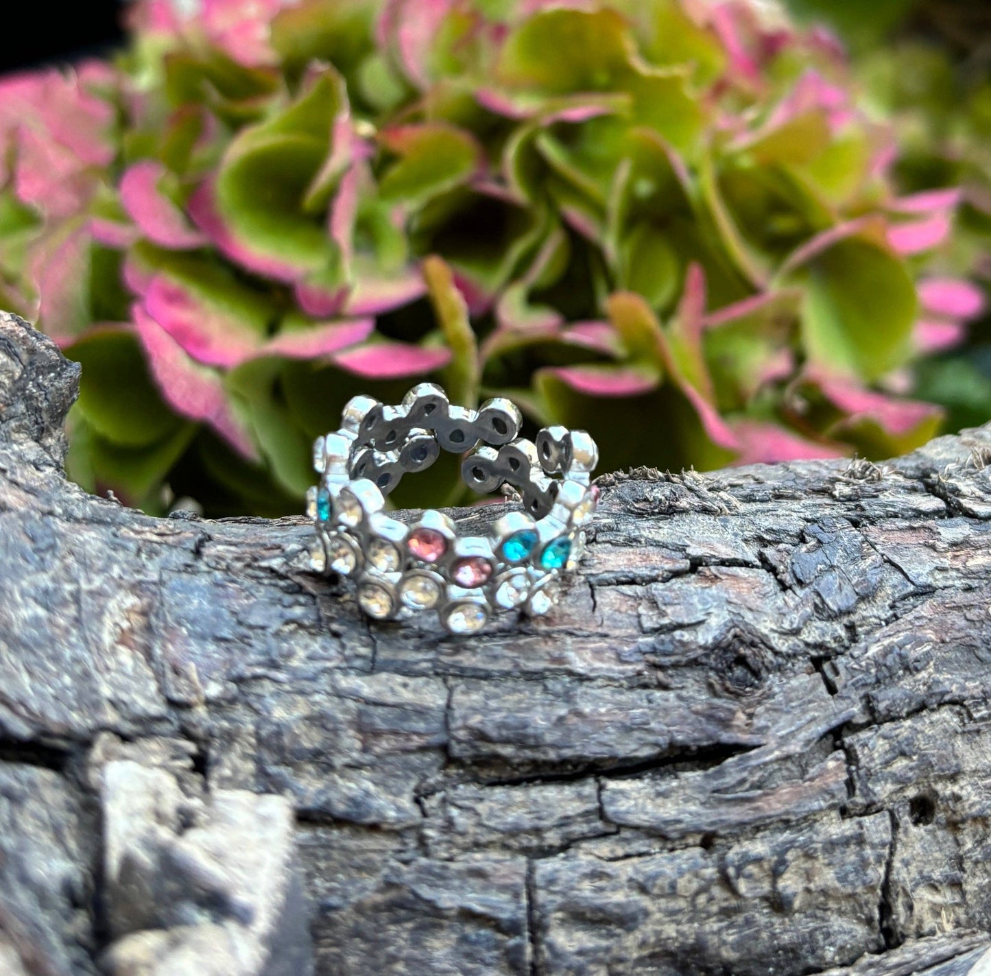 18ct Gold Plated Cubic Zirconia Stackable Ring - Gold Clear Cubic Zirconia OR50