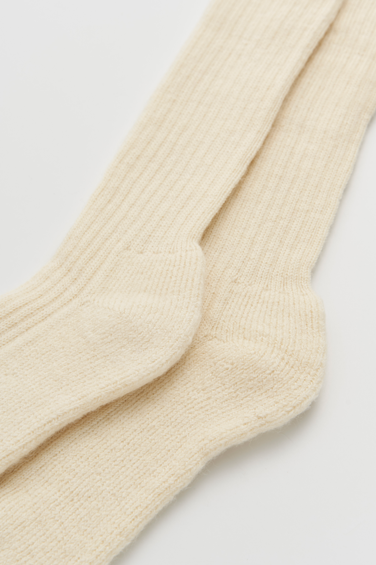 Clotted Cream Wool Knee High Socks: Small (UK 4-7)