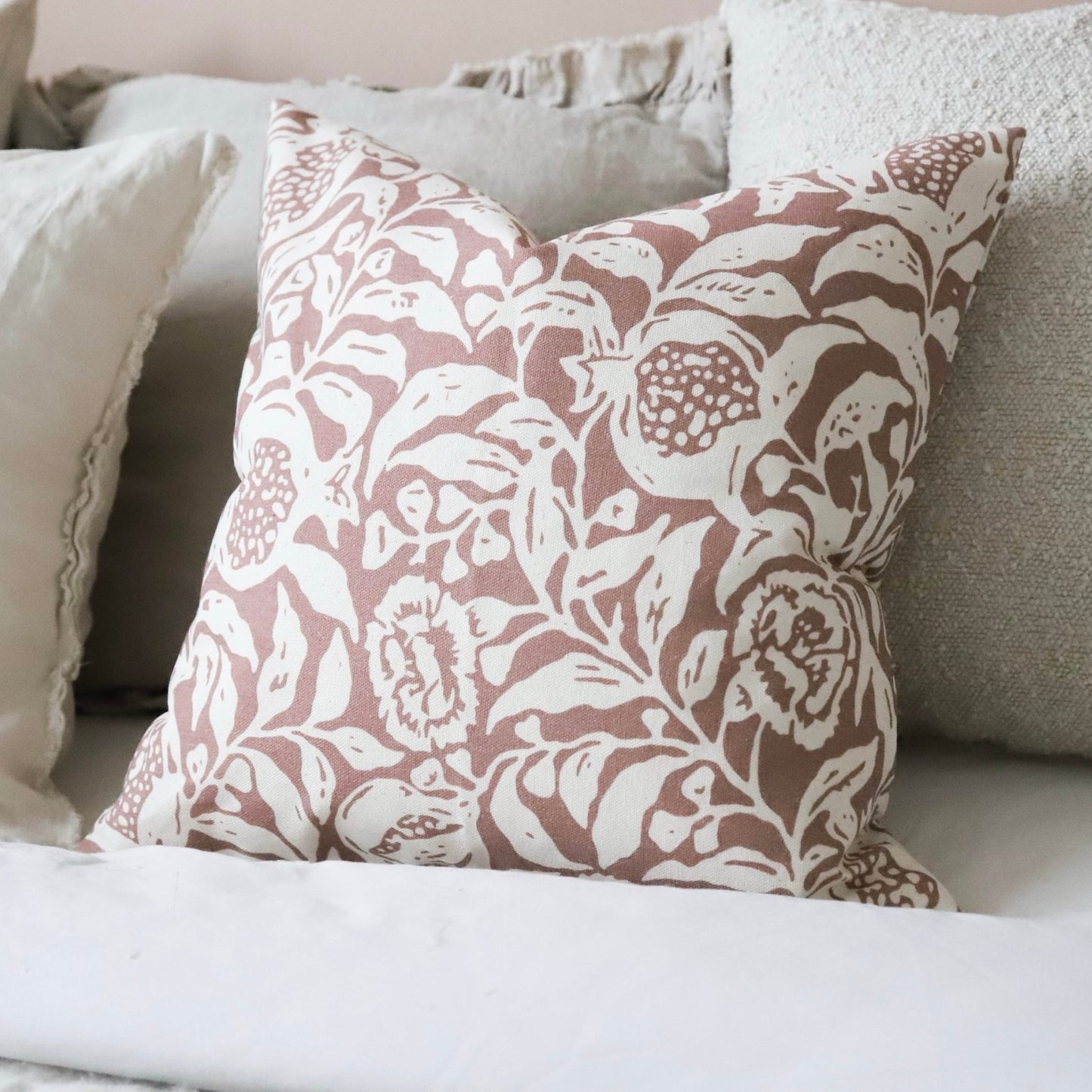 Arla Terracotta Print Cushion