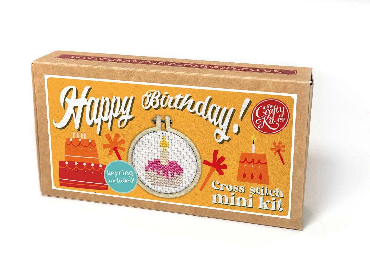 Happy Birthday! Cake Mini Matchbox Cross Stitch Kit