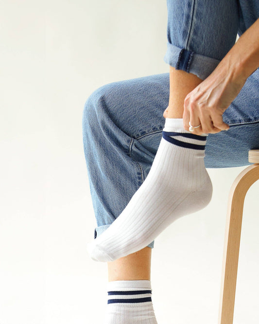 Bamboo Ankle Sock | White