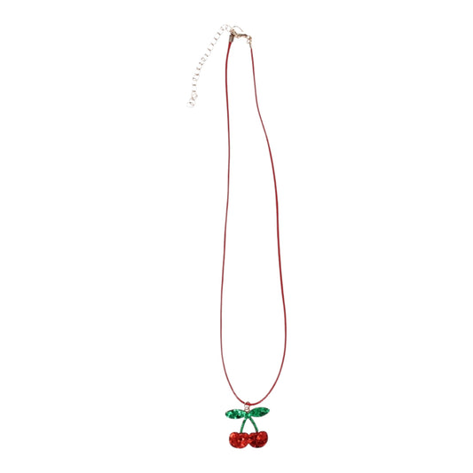 Cherry Glitter Necklace