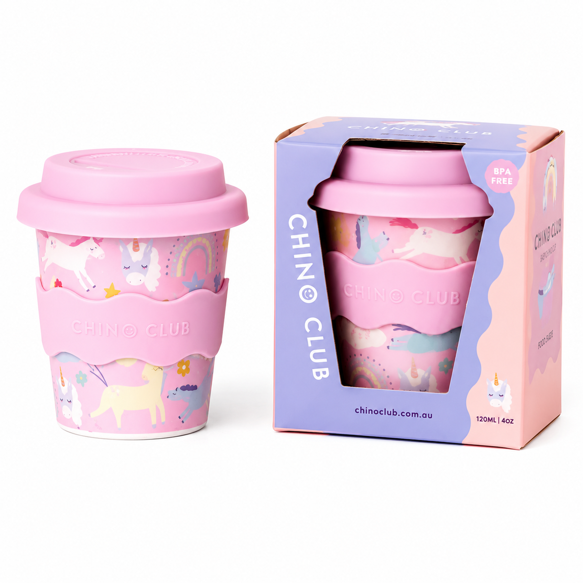 Unicorn Babychino Cup 4oz (Straws Sold Separately)