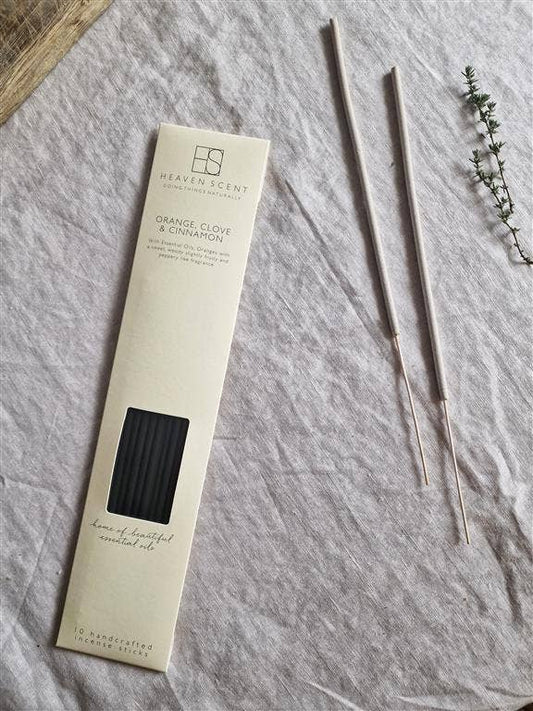 10 Orange, Clove & Cinnamon Incense Sticks