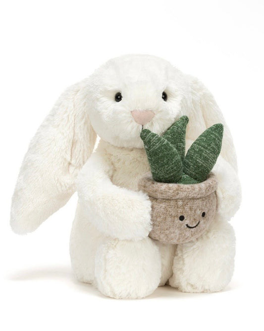 Jellycat Cream Bunny With Plant