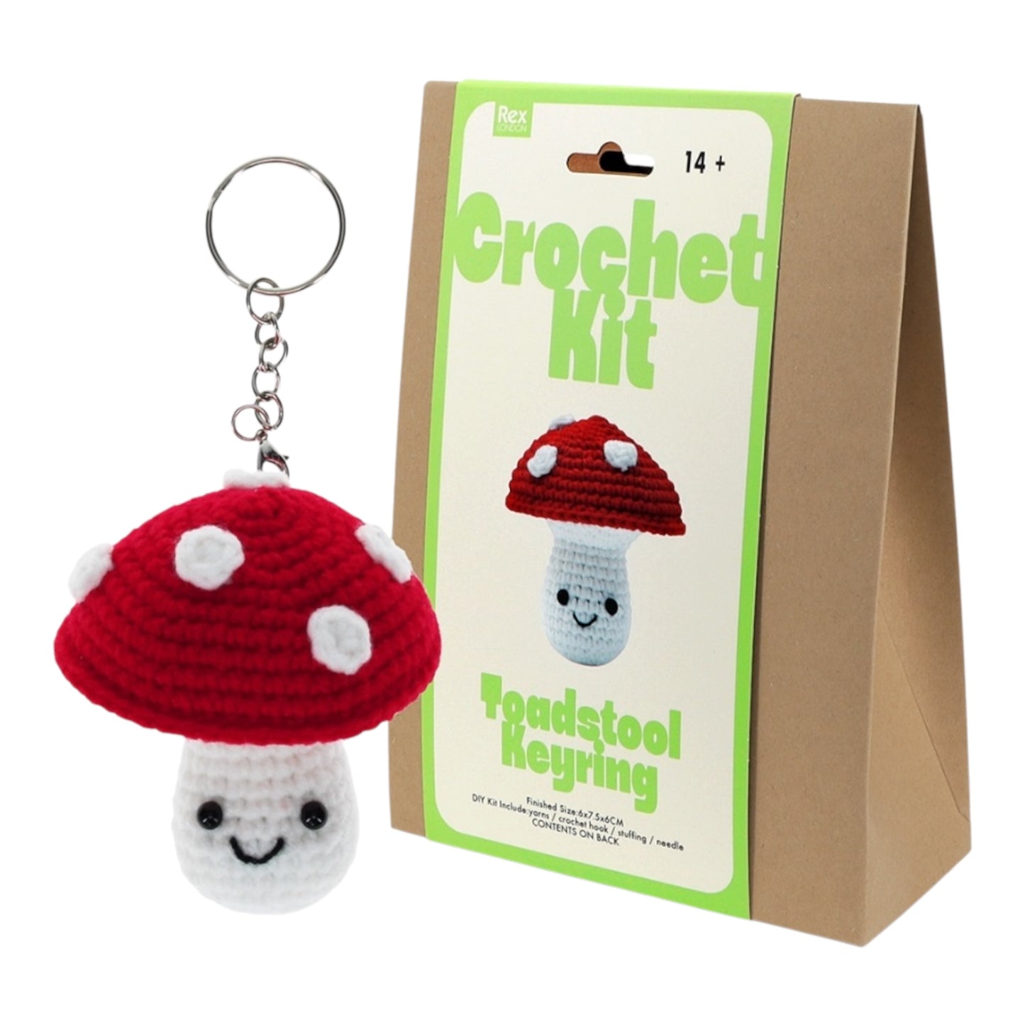Crochet Mushroom Keyring Kit