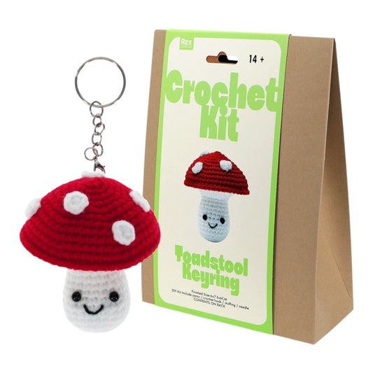 Crochet Mushroom Keyring Kit