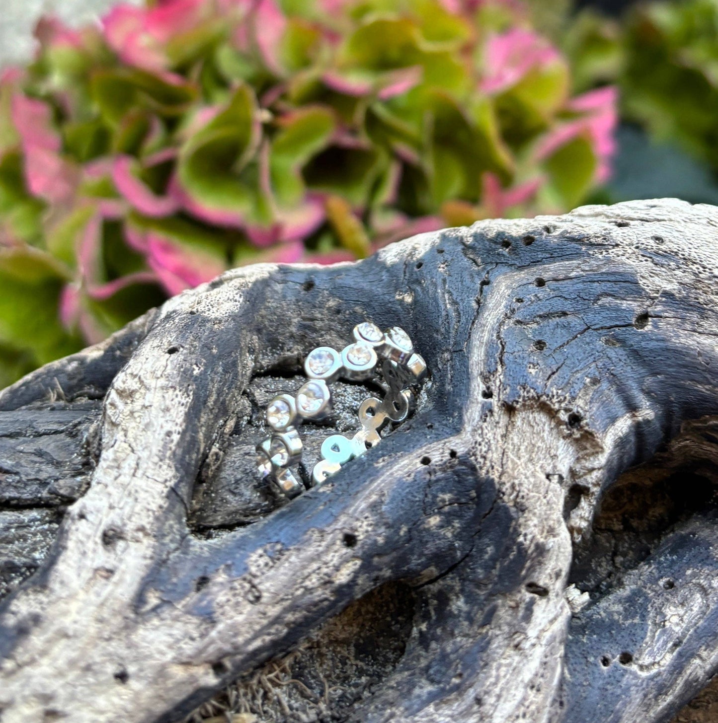 18ct Gold Plated Cubic Zirconia Stackable Ring - Gold Clear Cubic Zirconia OR50