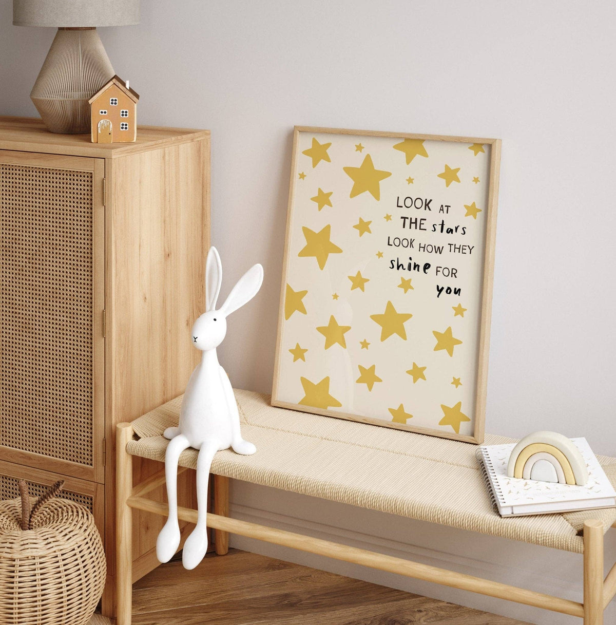 Look At The Stars Nursery Print: A5
