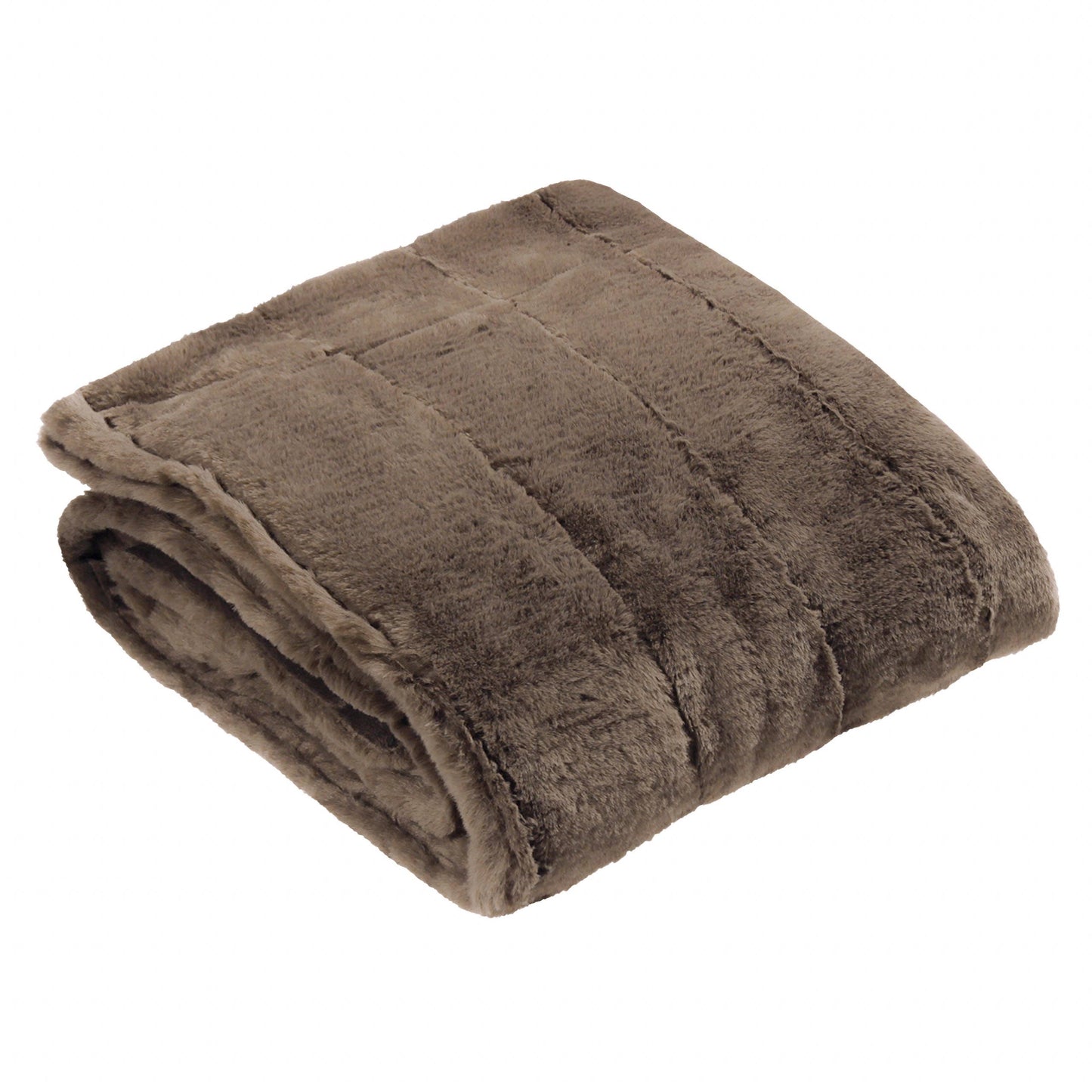 Faux Fur Taupe Throw 130 x 180cm