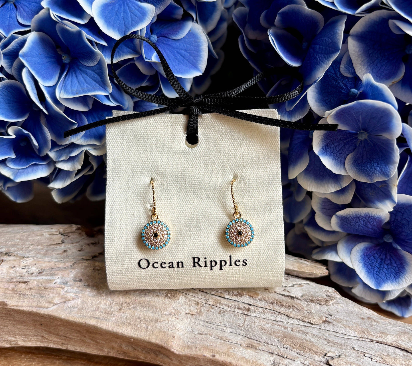 14ct Gold Plated Celestial Eye Drop Earrings OR76