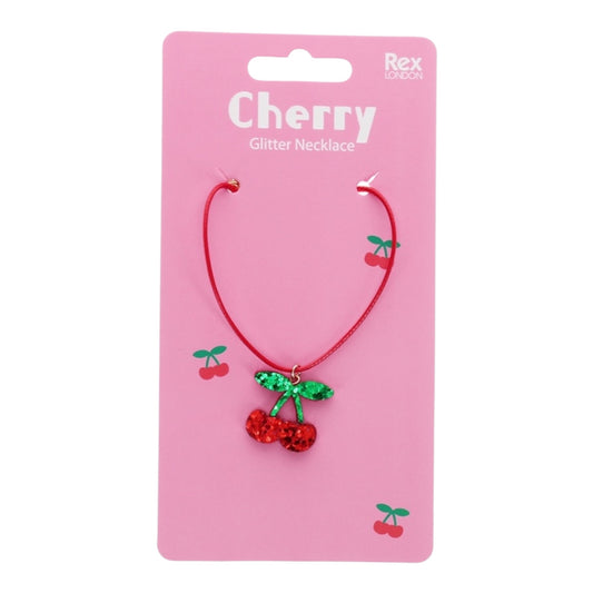 Cherry Glitter Necklace
