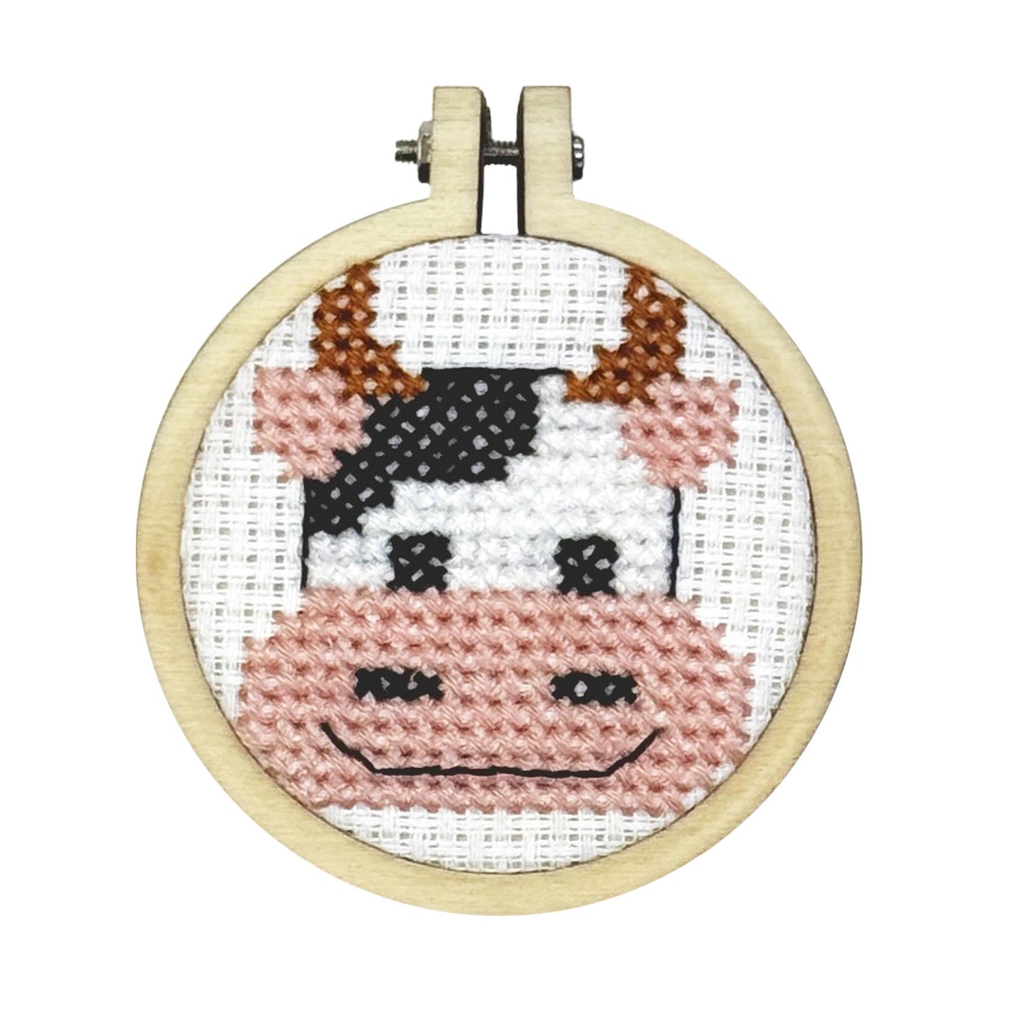 Moody Cow! Mini Matchbox Cross Stitch Kit