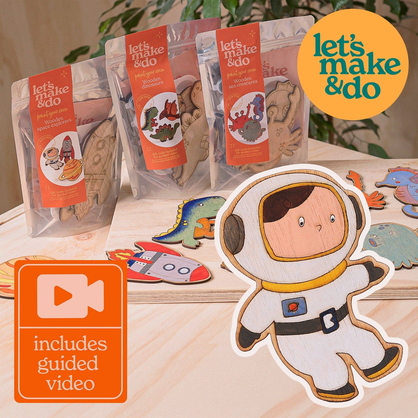 Paint Your Own Wooden Space Explorers Kit