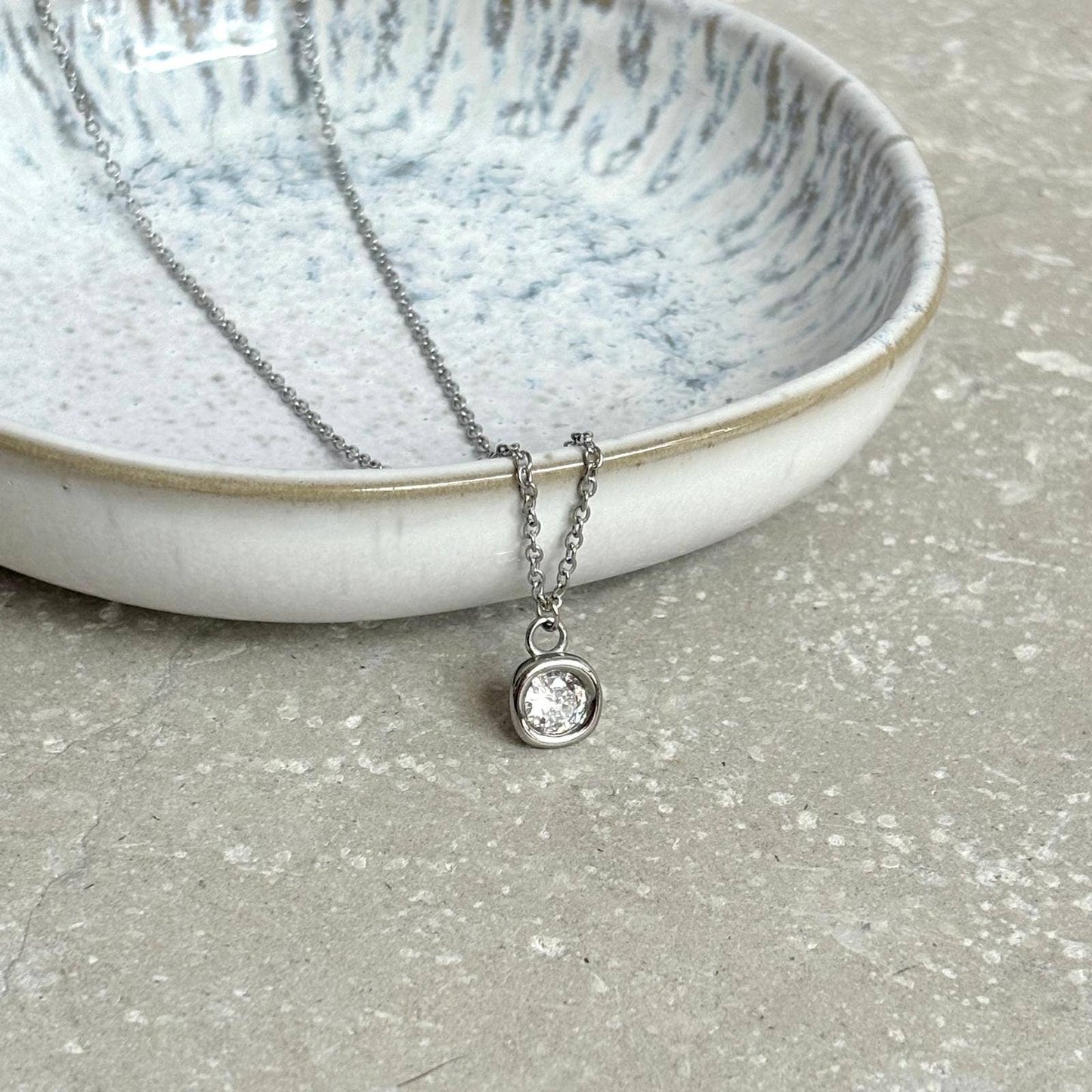 Tarnish Resistant Classic Silver Necklace. FB03