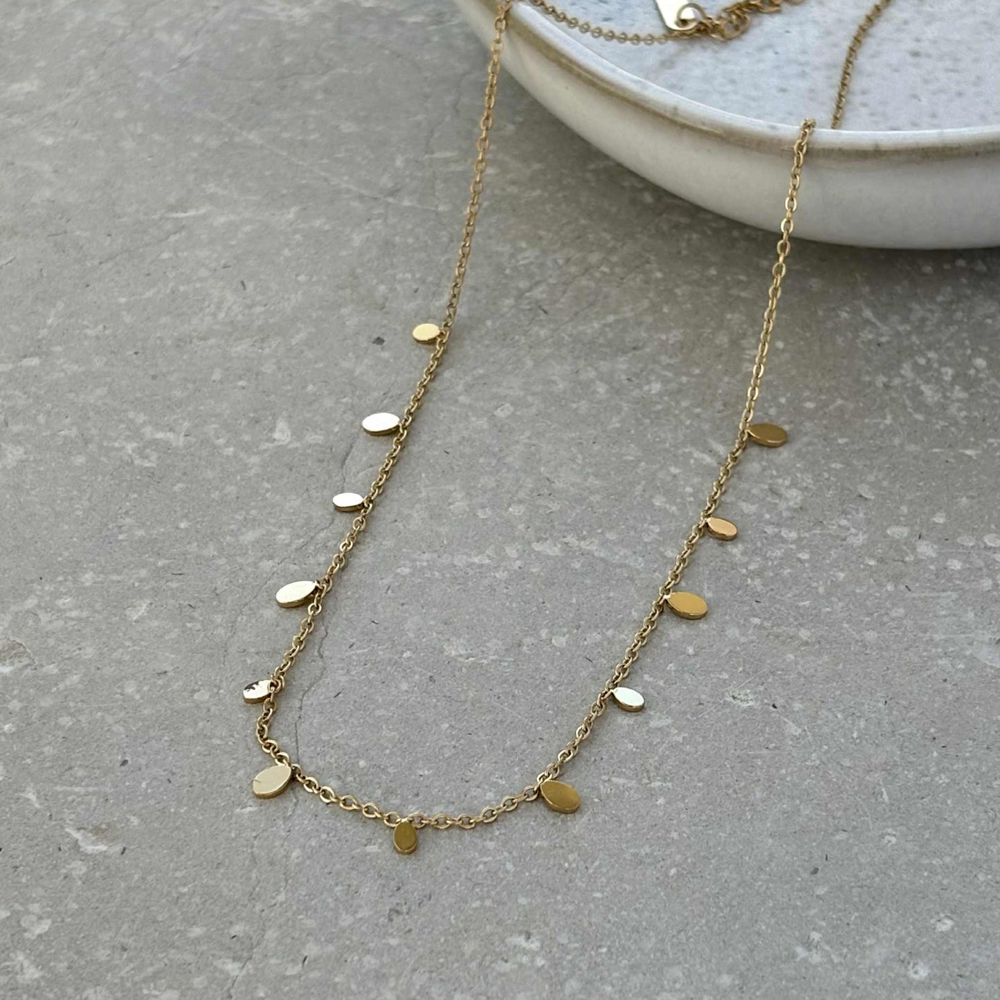 Tarnish Resistant Teardrop Necklace. FB02