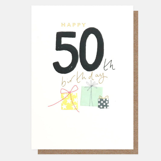 Presents 50th Birthday Card