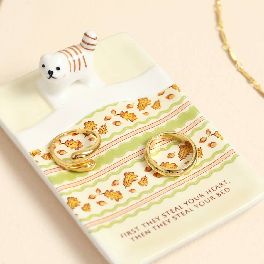 Ceramic ‘They Steal Your Bed Cat’ Trinket Dish