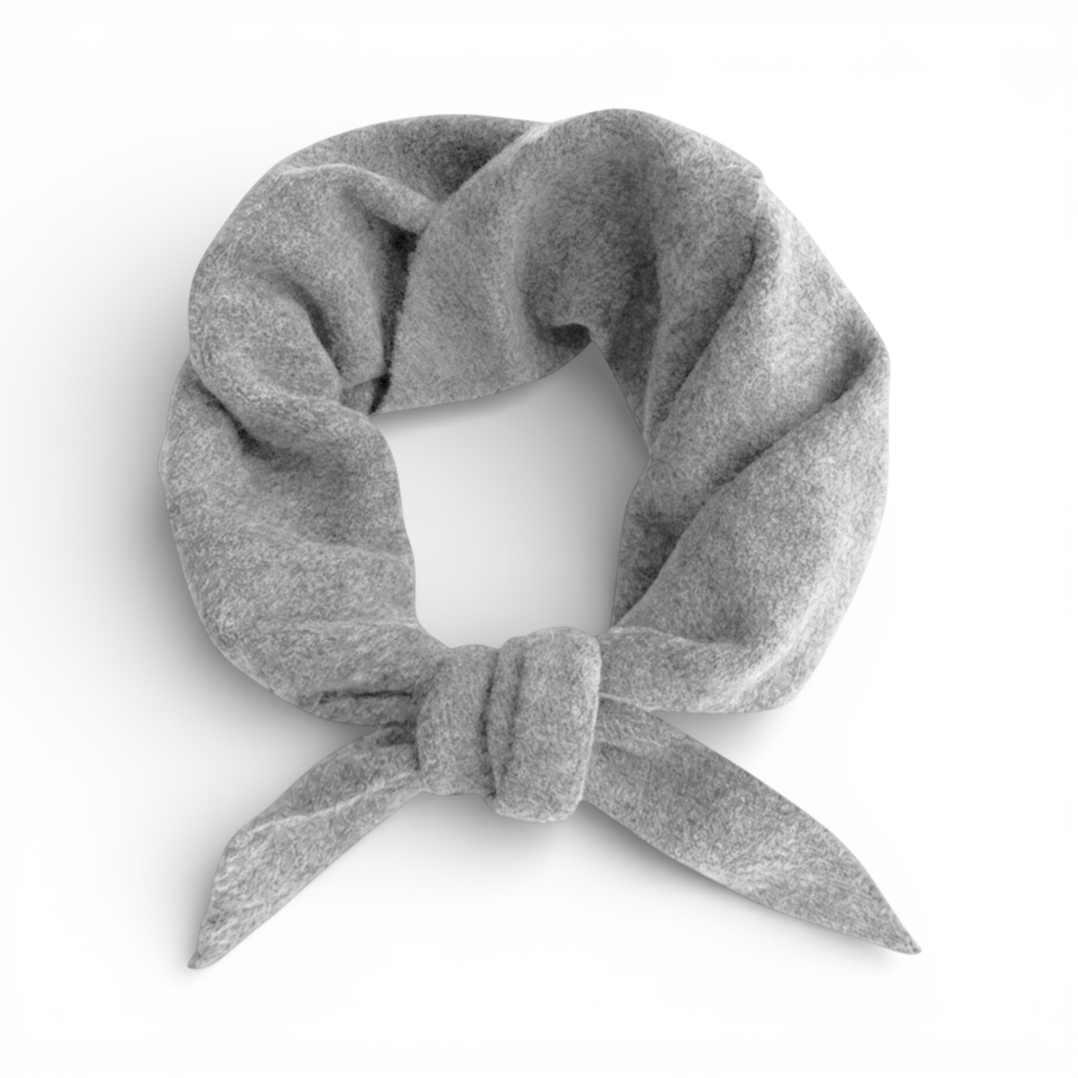 Plain Wool Blend Light Weight Triangle Neck Scarf: Brown