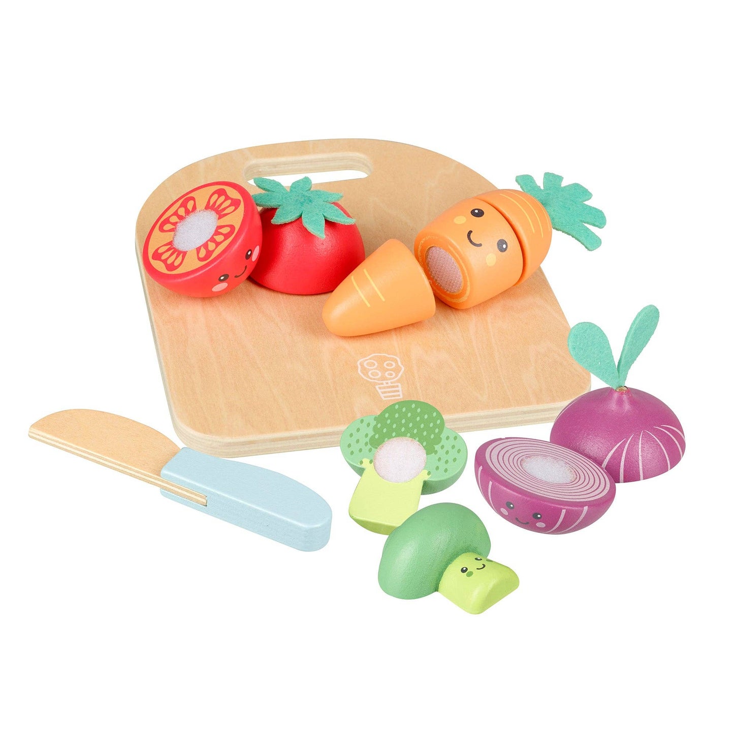 Happy Wooden Veggies Cutting Veg