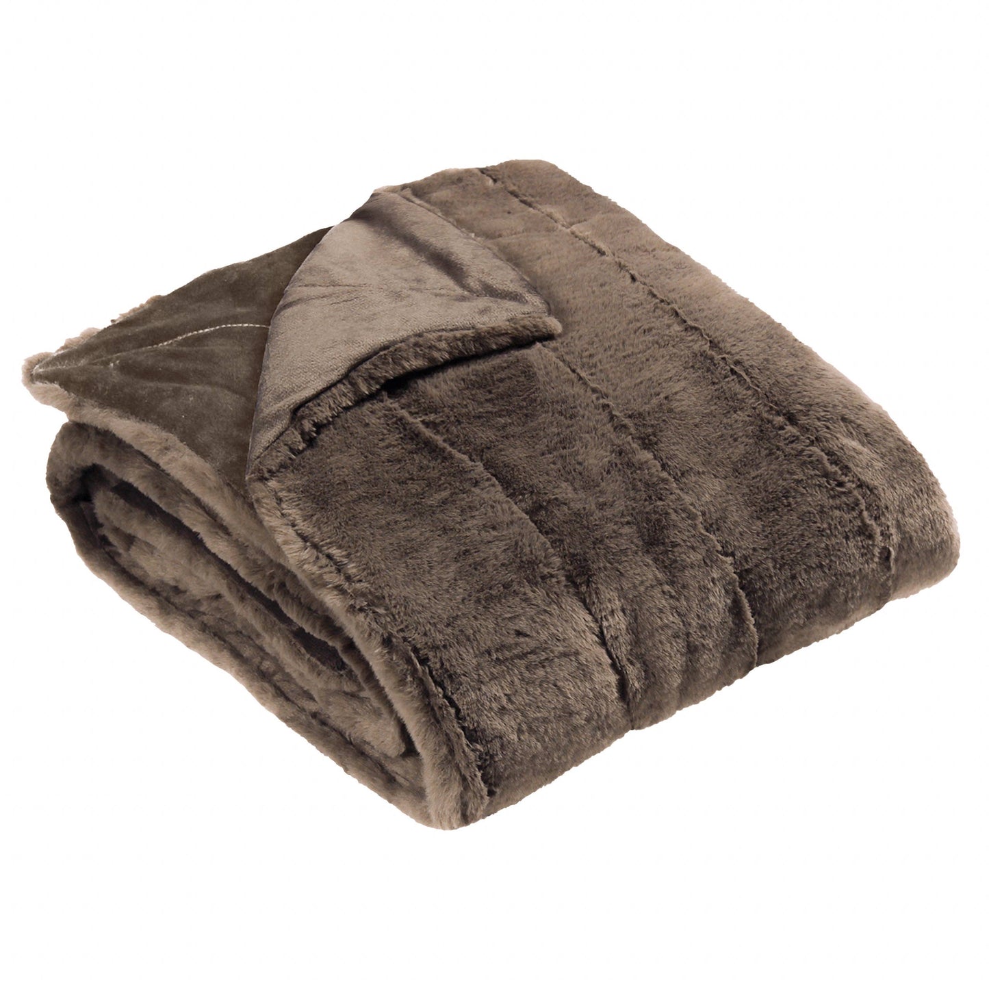 Faux Fur Taupe Throw 130 x 180cm
