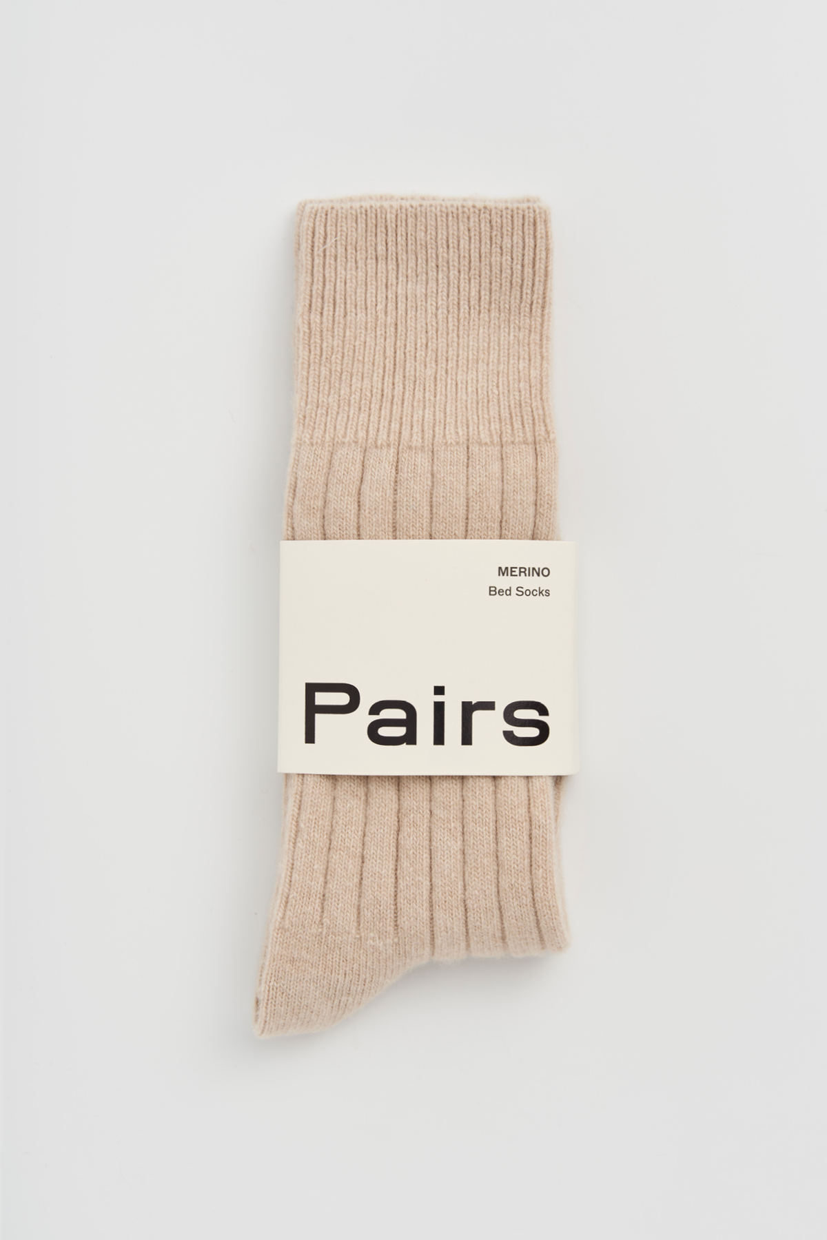 Milky Tea Beige Merino Bed Socks - UK 4-8