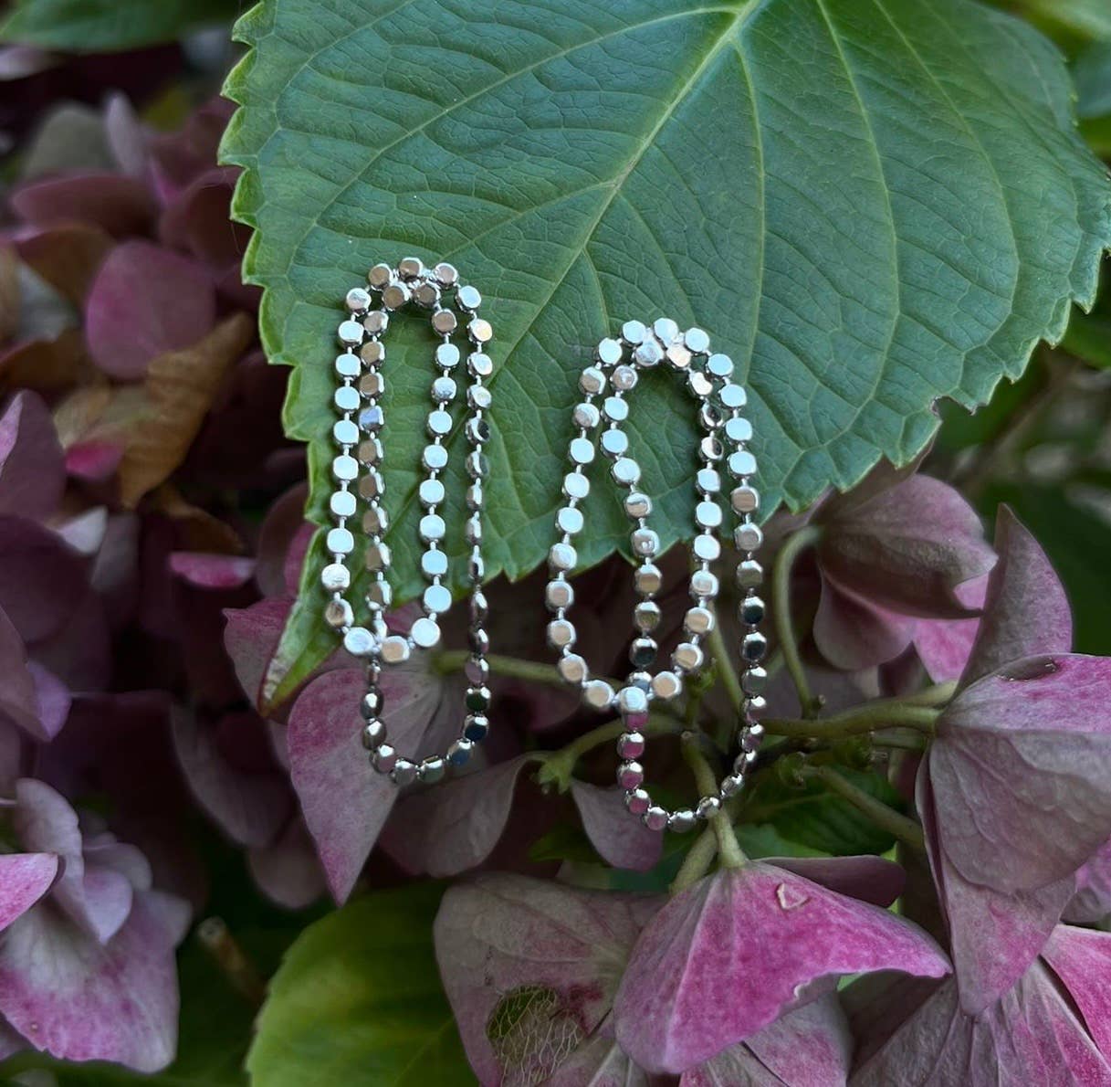 Rhodium Plated Chain Earrings 