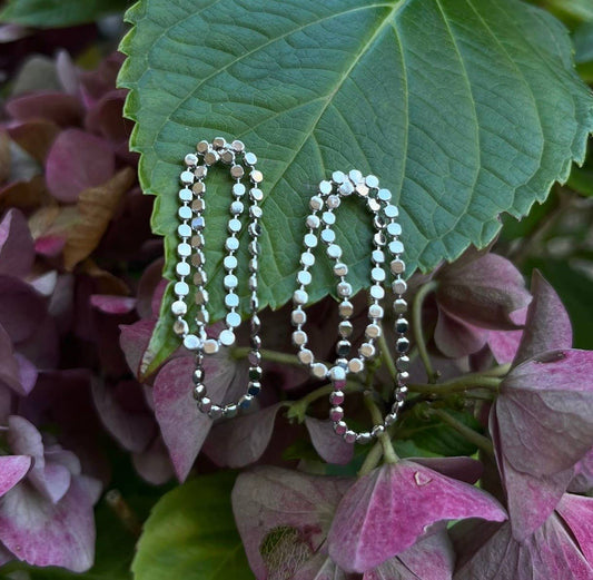 Rhodium Plated Chain Earrings 