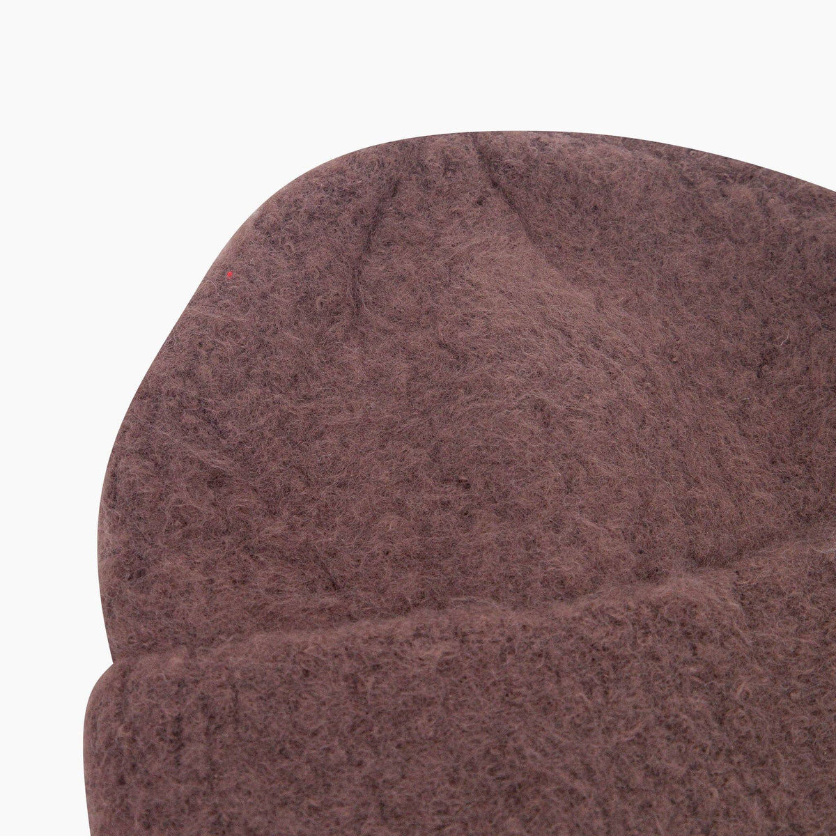 Textured Beanie Hat in Brown: One Size