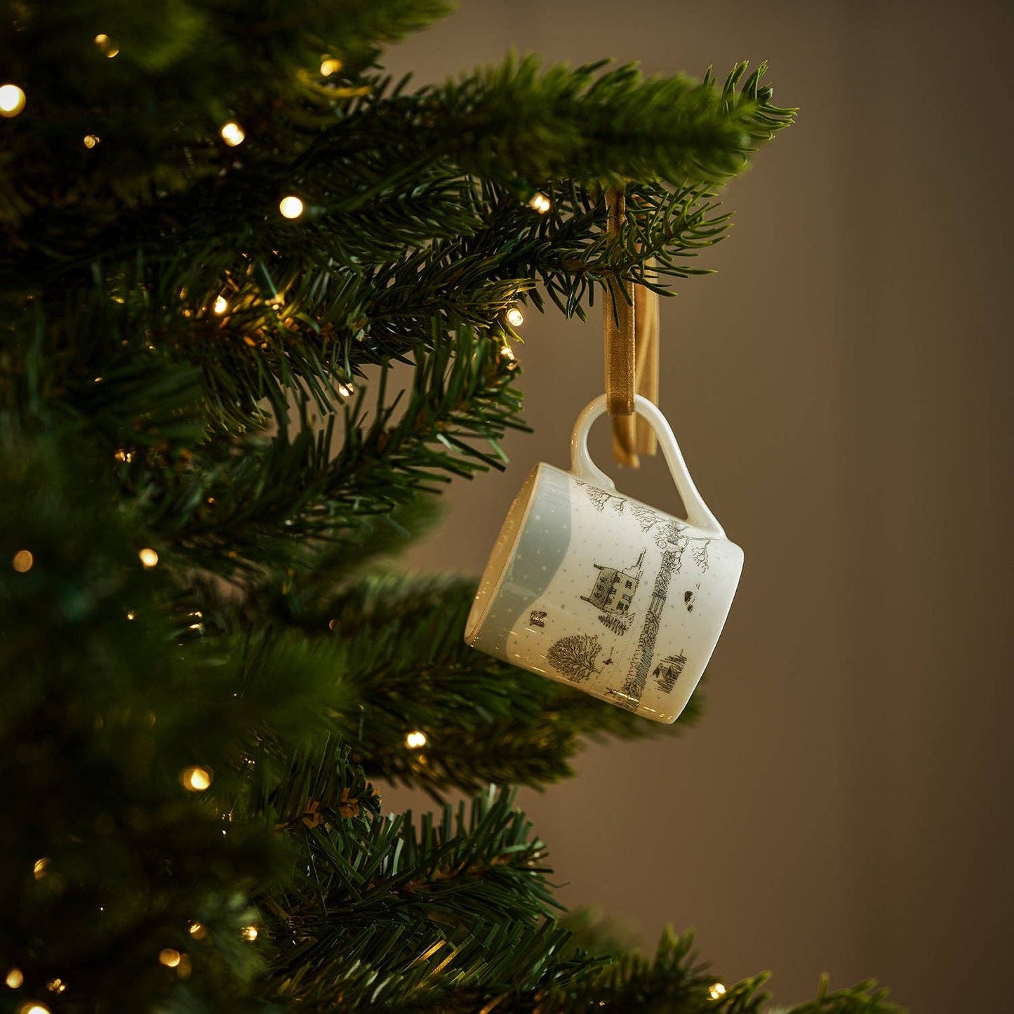 Snowy Cottage Mini Mug Bauble