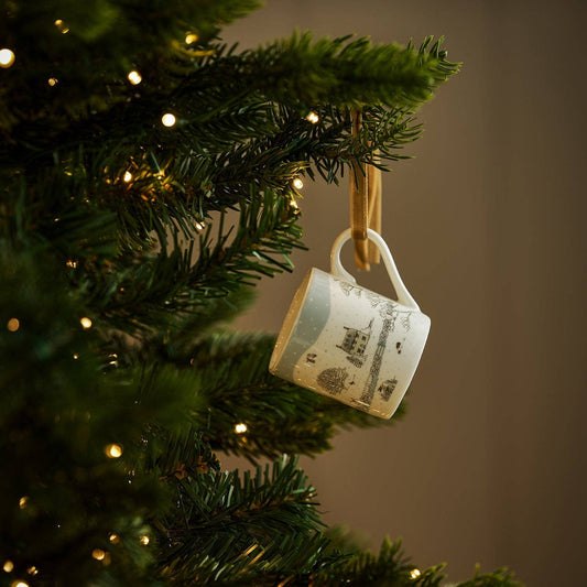 Snowy Cottage Mini Mug Bauble