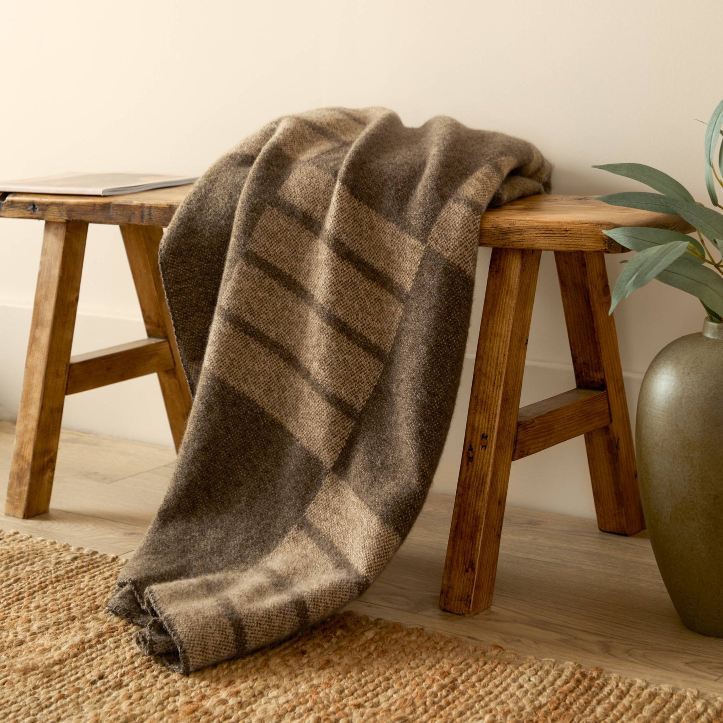 Harlech Woven Reversible Brown Throw 130 x 180cm