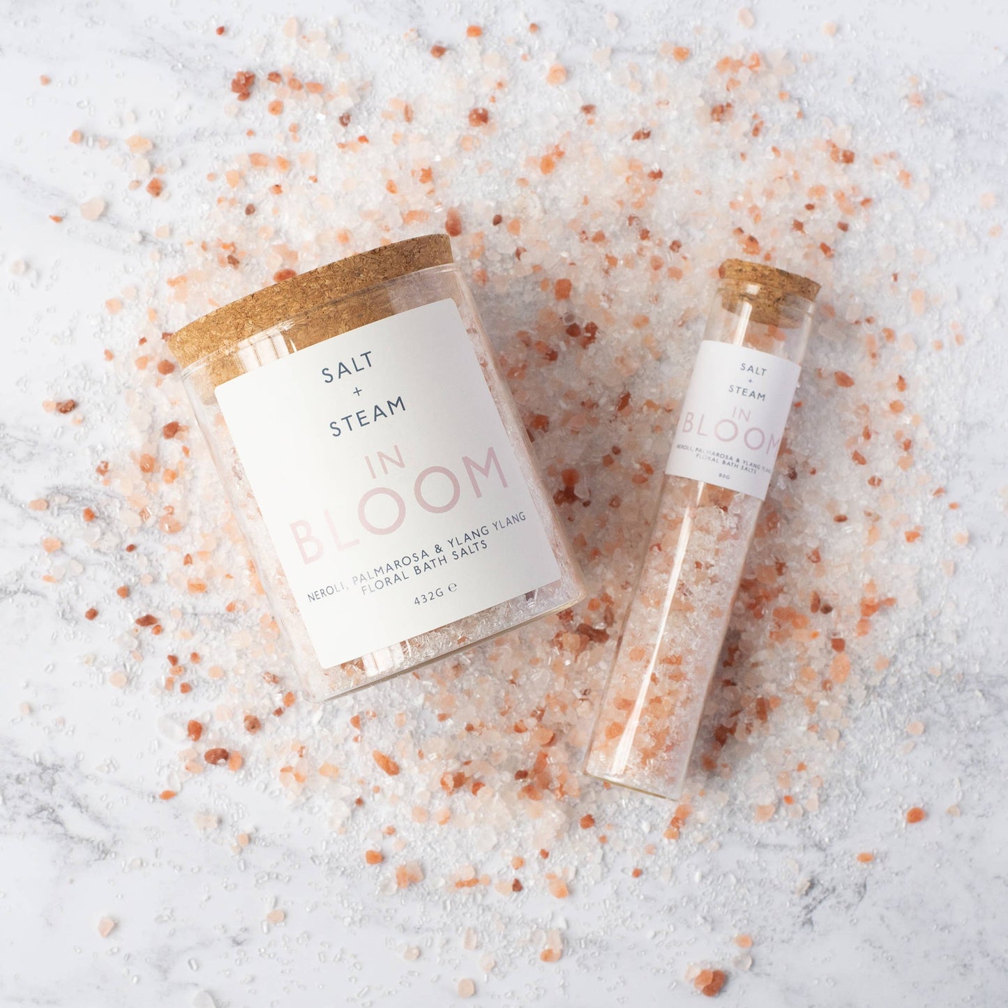 In Bloom - Rose, Neroli & Palmarosa Bath Salts 432g Jar
