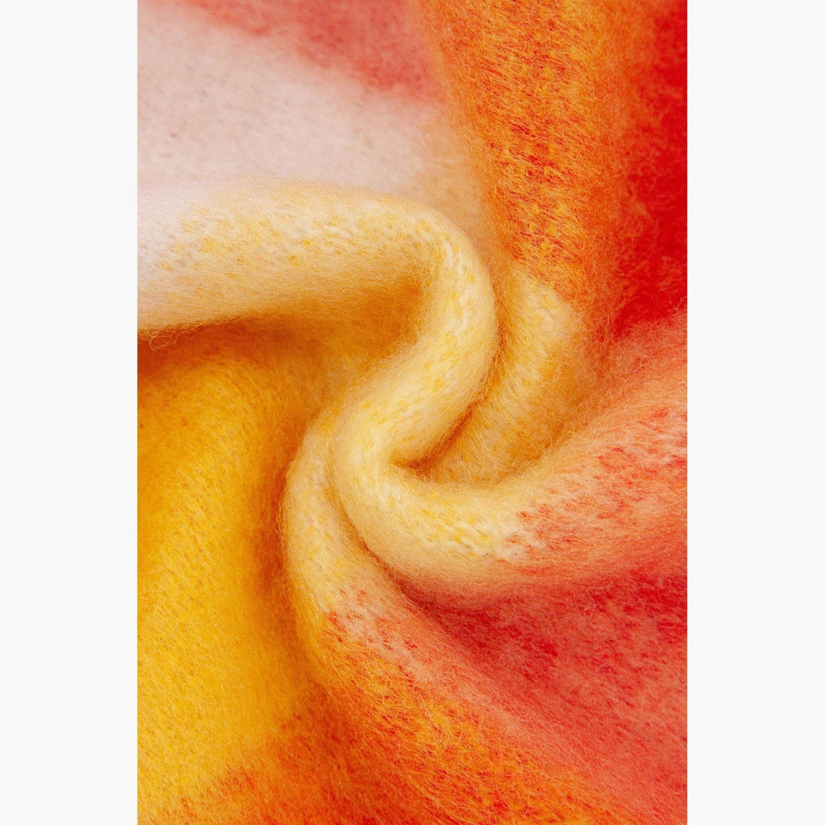 Allie Heavyweight Scarf - Orange, Colourblock Square: One-size